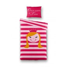 Kinderovertrek Prinsesje - Eenpersoons - 140x200 cm - Roze