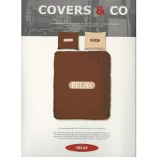 Covers en Co Dekbedovertrek Relax - Eenpersoons - 140x200/220 cm - Bruin