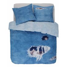Covers en Co Dekbedovertrek Ripped Jeans - Litsjumeaux - 240x200/220 cm - Blue