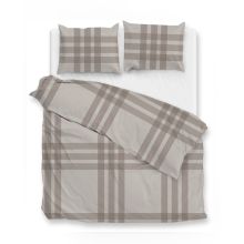 Zo! Home Dekbedovertrek Rombi (Flanel) - Natural