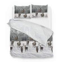 Zo! Home Dekbedovertrek Ronald (Flanel) - White/Grey