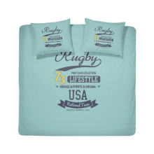Damai Dekbedovertrek Rugby (Aqua)