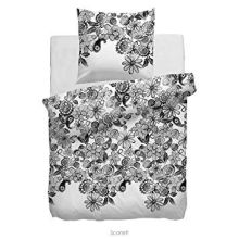 HnL Pure Cotton Dekbedovertrek Scarlett - Eenpersoons - 135x200 + 80x80 cm - Wit
