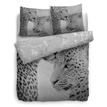 HnL Dekbedovertrek Sim - Eenpersoons - 140x200/220 cm - Grey
