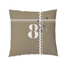 Stapelgoed Sierkussen Buttons - 50x50 cm - Bruin