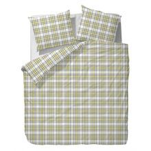 Marc O'Polo Dekbedovertrek Sunrise Check - Eenpersoons - 150x210 + 50x60 cm - White