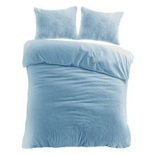 Teddy Fleece Dekbedovertrek - Blue