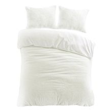 Teddy Fleece Dekbedovertrek - Ivory
