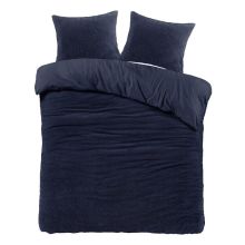 Teddy Fleece Dekbedovertrek - Navy