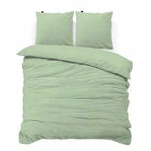 iSleep Dekbedovertrek Teddy Fleece - Licht Groen