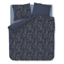 Pip Studio dekbedovertrek Tutti i Fiori Dark Blue met bloemenprint en bijpassende kussenslopen