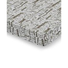 Damai Hoeslaken Typo - Eenpersoons - 90x200 cm - Khaki