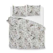 Zo! Home Dekbedovertrek Uccello (Flanel) - Grey