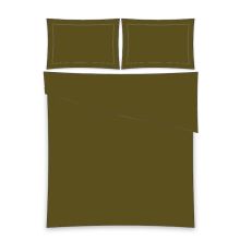 BKF Dekbedovertrek Uni Percal - Litsjumeaux - 240x200/220 cm - Army Groen