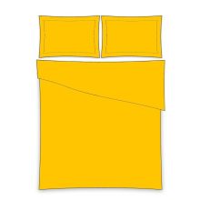 BKF Dekbedovertrek Uni Percal - Litsjumeaux - 240x200/220 cm - Donker Geel