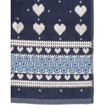 Bunzlau Castle Keukendoek Valentine (6 Stuks) - 53x60 cm - Dark Blue