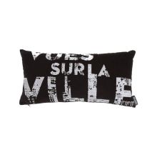 Kardol & Verstraten Sierkussen La Ville - 25x50 cm - Black