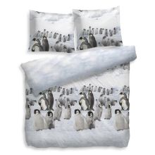 HnL Flanel Dekbedovertrek Wiggles - Litsjumeaux - 240x200/220 cm - Grijs