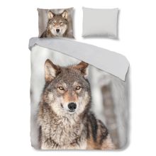 Good Morning Dekbedovertrek Wolf (Flanel) - Multi