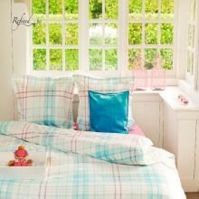 HnL Refined Dekbedovertrek Bo - Eenpersoons - 140x200/220 cm - Ice Blue