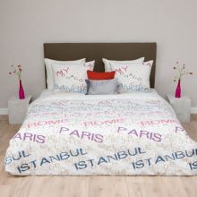 HnL Pure Cotton Dekbedovertrek City Talk - Litsjumeaux - XL 260x200/220 cm - Multi
