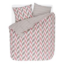 Esprit Dekbedovertrek Criss Cross (flanel) - Eenpersoons - 140x200/220 cm - Pink
