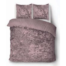 iSleep Dekbedovertrek Crushed Velvet - Roze