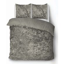 iSleep Dekbedovertrek Crushed Velvet - Zand