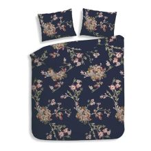 Heckettlane Dekbedovertek Daisy (Flanel) - Navy Blue