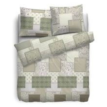 HnL Pure Cotton Dekbedovertrek Finch - Litsjumeaux - 240x200/220 cm - Green