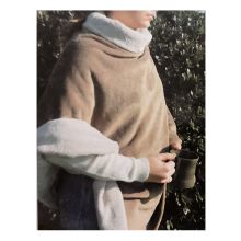 Superzachte en extra warme poncho in bruintinten