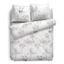 HnL Pure Cotton Dekbedovertrek Livina - Eenpersoons - 135x200 + 80x80 cm - White