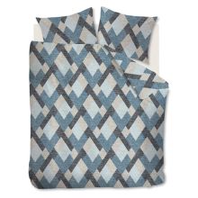 Beddinghouse Dekbedovertrek Montero (flanel) - Litsjumeaux XL - 260x200/220 cm - Blue