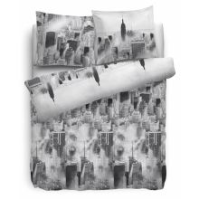 HnL Flanel Dekbedovertrek Night Sky - Litsjumeaux - XL 260x200/220 cm - Grijs