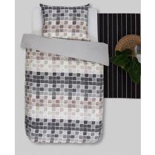 Vanezza Dekbedovertrek Pallet (flanel) - Litsjumeaux - 240x200/220 cm - Grey