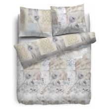 HnL Refined Dekbedovertrek Peacock - Tweepersoons - 200x200/220 cm - Grijs