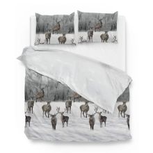 Zo! Home Dekbedovertrek Ronald (Flanel) - White/Grey