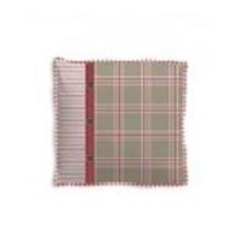 Marieke at Home Sierkussen Natural Check - 45x45 cm - Rood