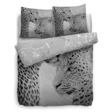 HnL Dekbedovertrek Sim - Eenpersoons - 140x200/220 cm - Grey