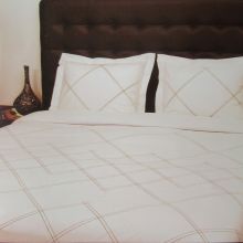 Refined Dekbedovertrek Squares - Litsjumeaux - 240x200/220 cm - Wit