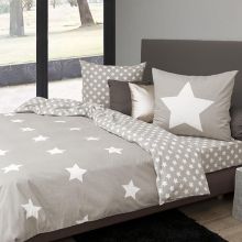 Face2Face Dekbedovertrek Star - Litsjumeaux - 240x200/220 cm - Beige
