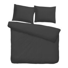 Dekbedovertrek Satijnstreep - Antraciet