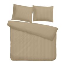 Dekbedovertrek Satijnstreep - Medium Beige