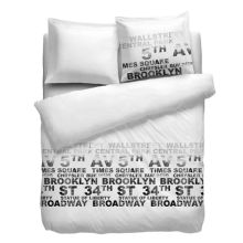 HnL Pure Cotton Dekbedovertrek Times Square - Litsjumeaux - 240x200/220 cm - Wit